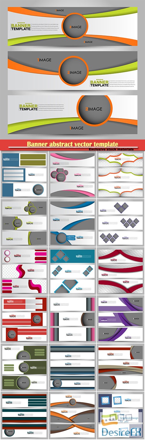 Banner abstract vector template