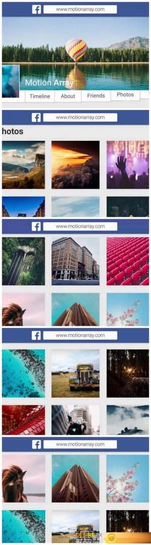 Facebook Promo Slideshow After Effects Templates