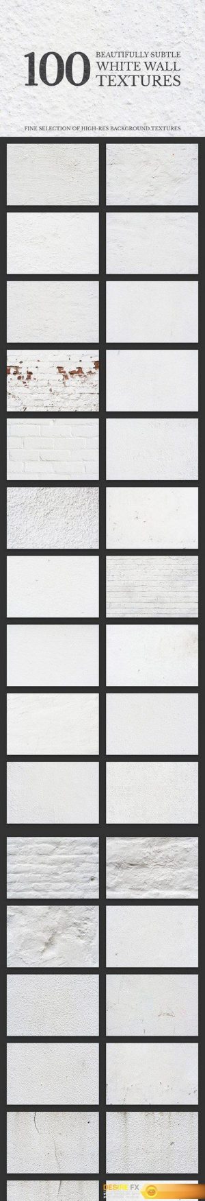 CM – 100 White Wall Textures Bundle 1320931