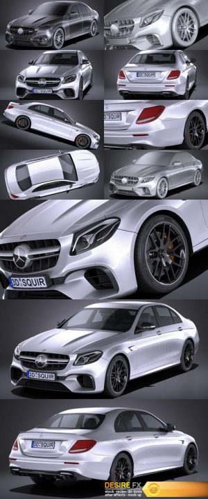 Mercedes E63 AMG 2017 3D Model