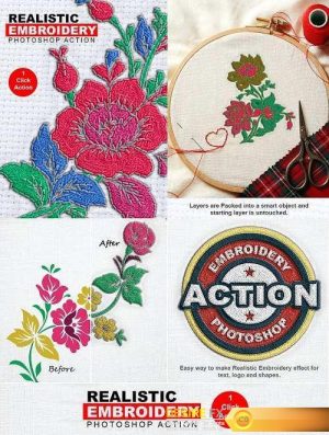 Embroidery Photoshop Action 1543899