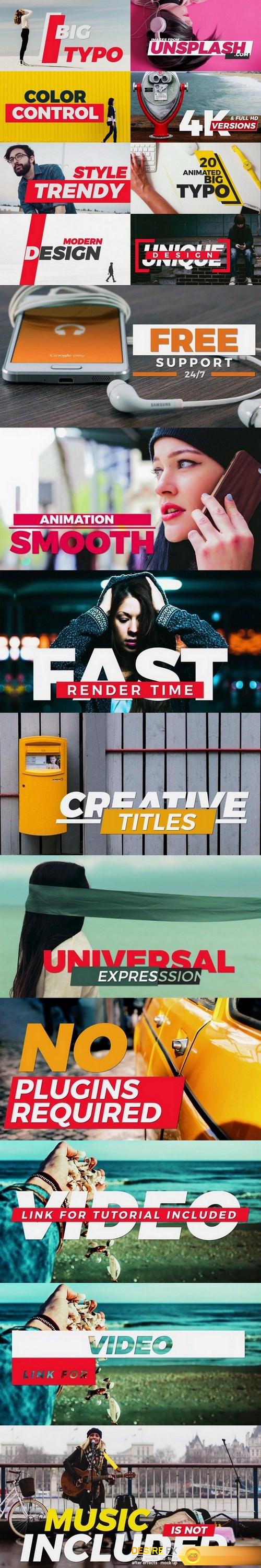 Big Typo Animated Titles After Effects Templates