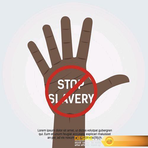 Anti Human Trafficking poster design template – 25 EPS