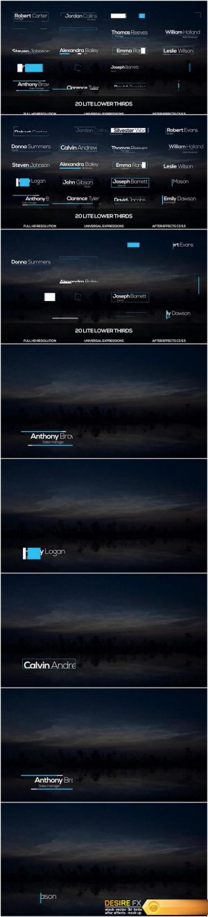 Motion Array 33428 – Lite lower thirds