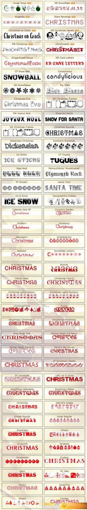 Awesome Christmas Fonts Collection – 74 Fonts