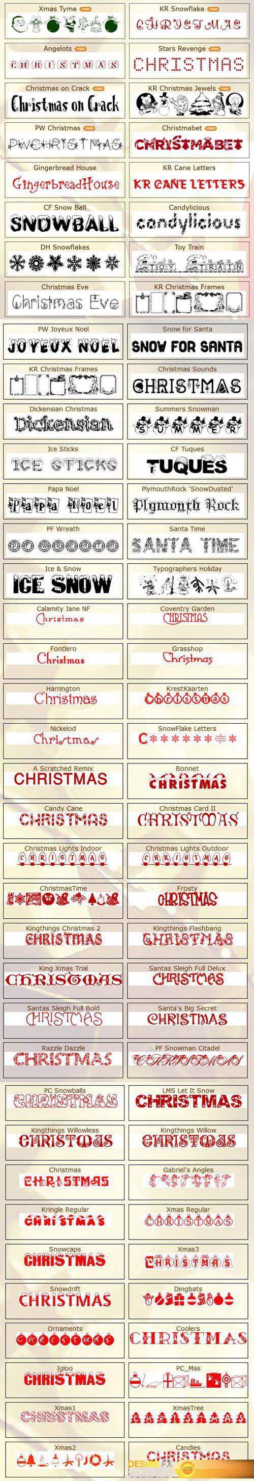 Awesome Christmas Fonts Collection – 74 Fonts