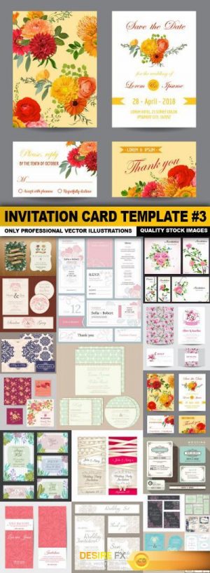 Invitation Card Template #3 – 20 Vector