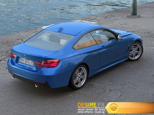 BMW 4 Series Coupe M Sport 2014 3D Model