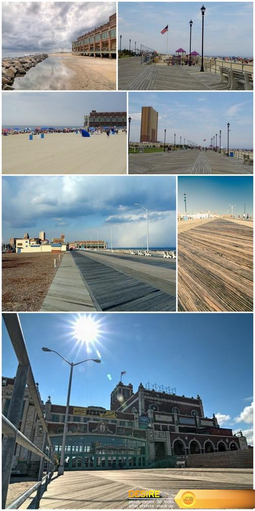 Boardwalk at the beach at Asbury Park in New Jersey – 7xUHQ JPEG