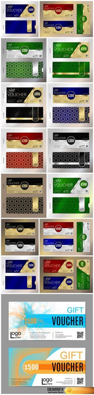 Collection of gift cards and vouchers 4 – 15xEPS