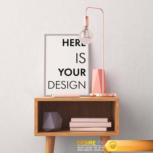 CM – 5 mockups posters in the interior 1038345