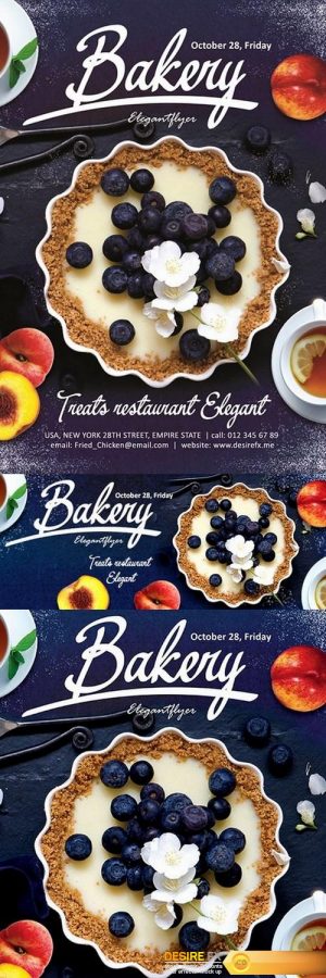 Bakery Promotion – Flyer PSD Template + Facebook Cover