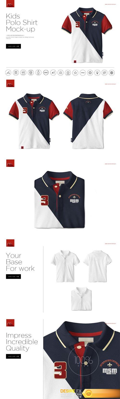 CM – Kids Polo Shirt Mock-up 394507