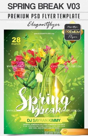 Spring Break V03 – Flyer PSD Template + Facebook Cover