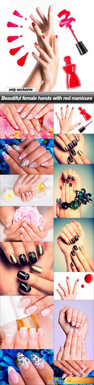 Beautiful female hands with red manicure – 15 UHQ JPEG