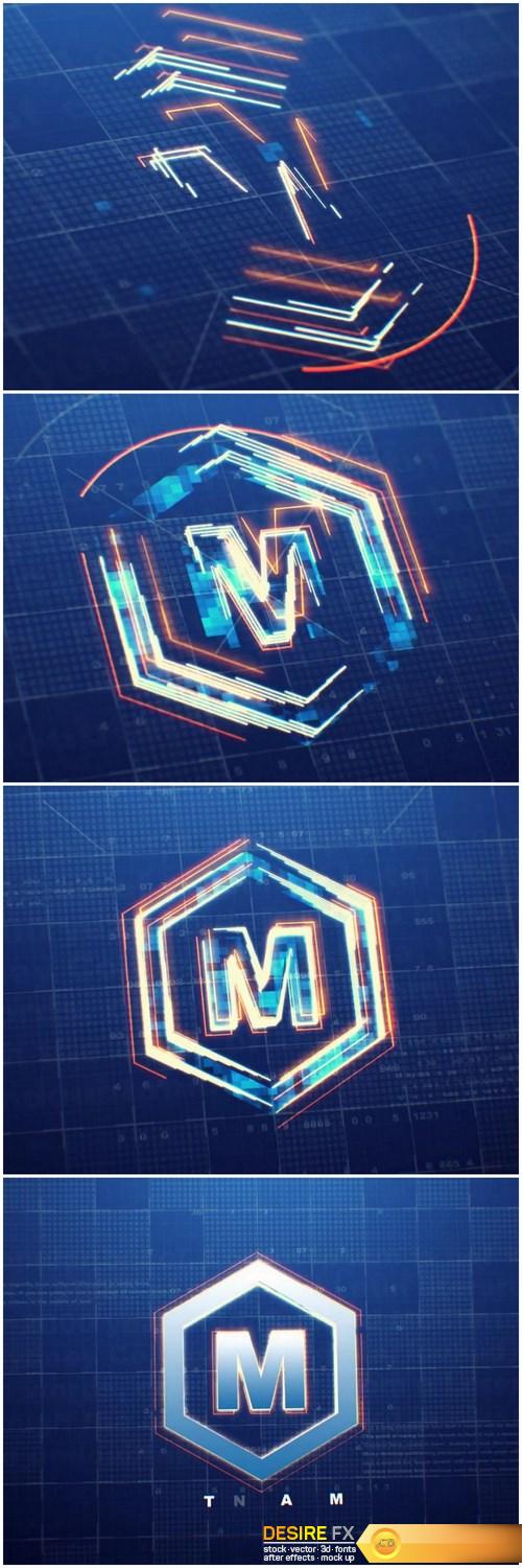 Digital Logo Reveal After Effects Templates