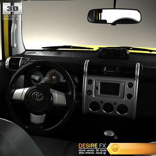 Toyota FJ Cruiser HQ interior 2010 3D Model