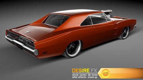 Dodge Charger 1969 Custom 3D Model