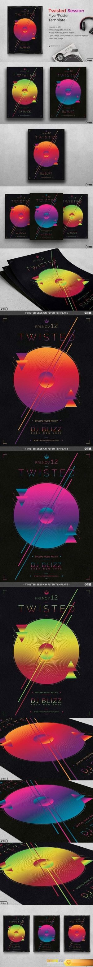 Twisted Session Flyer Template