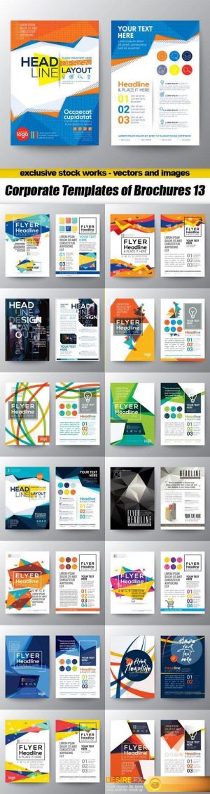 Corporate Templates of Brochures 13 – 15xEPS