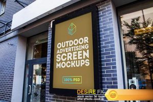 PSD Mock-Up – Outdoor Advertising Screen