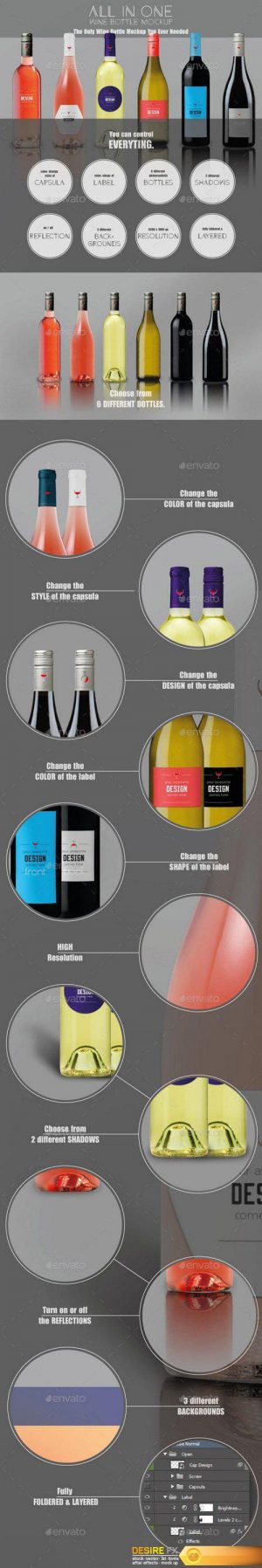 Graphicriver – All-In-One Wine Bottle MockUp 11744652