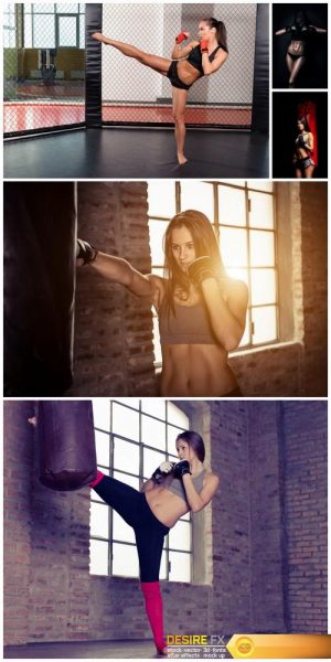 Boxing and girl
