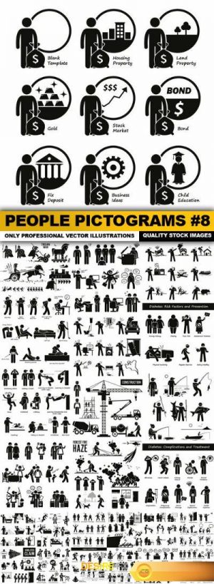 People Pictograms #8 – 25 Vector