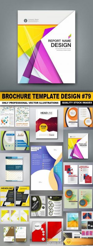 Brochure Template Design #79 – 20 Vector