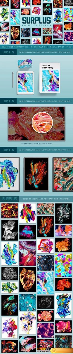 CM – Surplus: 32 Abstract Paint Textures 1357405