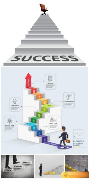 Concept of business staircase