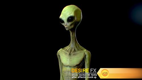 Realistic Alien 6 3D Model