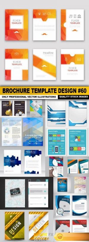 Brochure Template Design #60 – 15 Vector