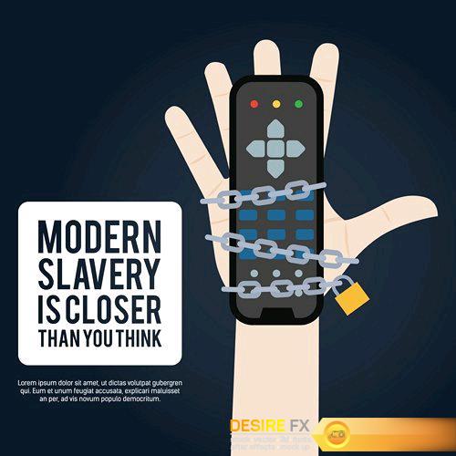 Anti Human Trafficking poster design template – 25 EPS
