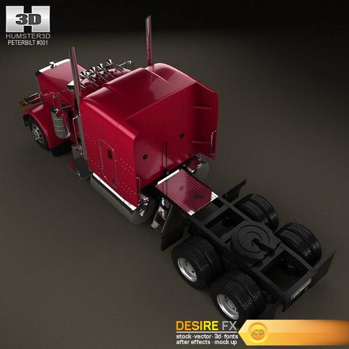 Peterbilt 379 Tractor Truck 1987 3D Model