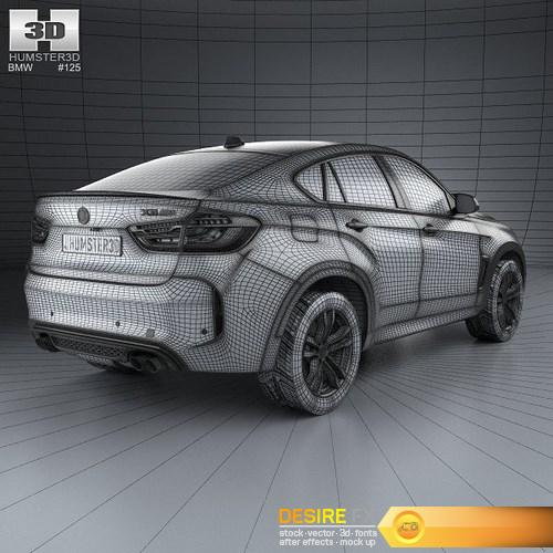 BMW X6 M 2014 3D Model