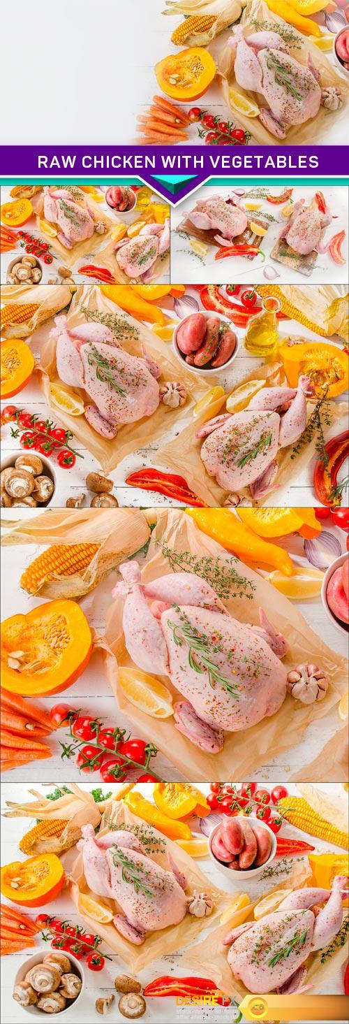 Raw chicken with vegetables 6X JPEG