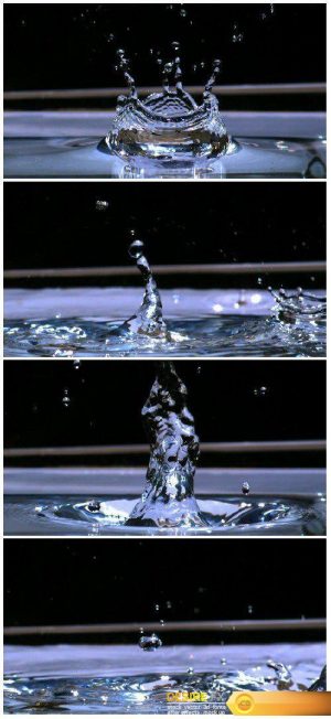 Video footage Slowed water splash HD
