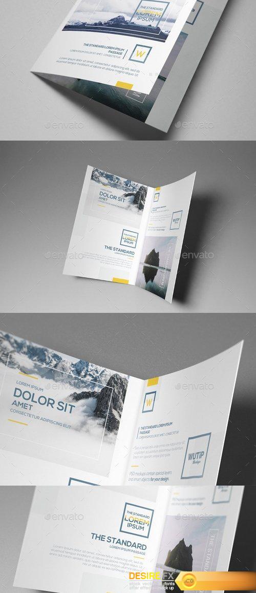 GraphicRiver – Bi-Fold A5 Brochure Leaflet Mockups 16745845
