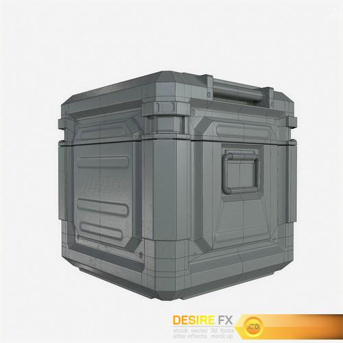 Sci-Fi Industrial Crate Collection 3D Model