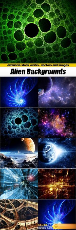Alien Backgrounds – 10x JPEGs