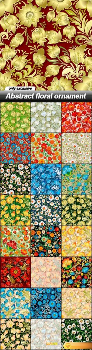 Abstract floral ornament – 25 EPS