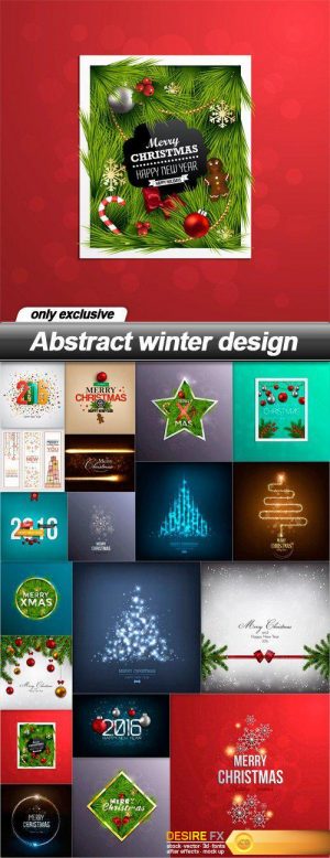 Abstract winter design – 19 EPS