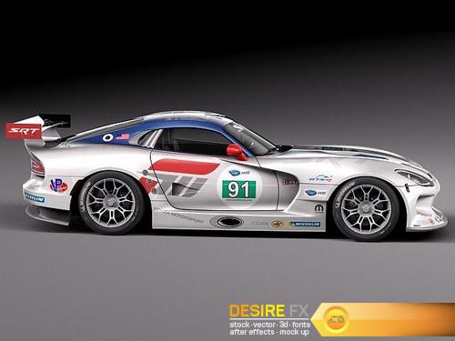 Dodge Viper GTS-R 2013 Race car 3D Model