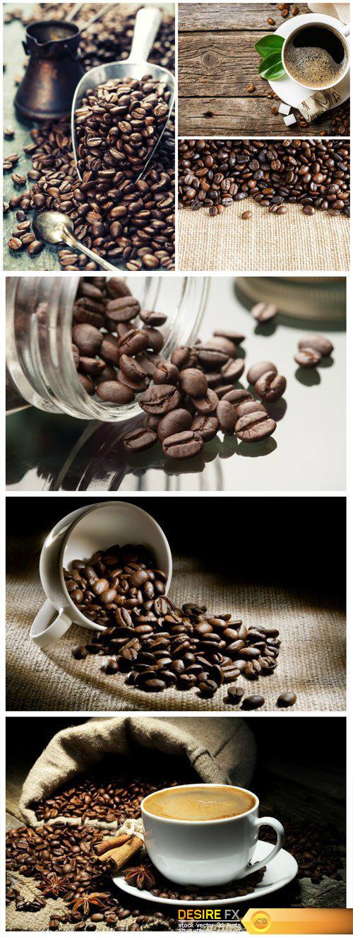 Coffee beans and fragrant coffee