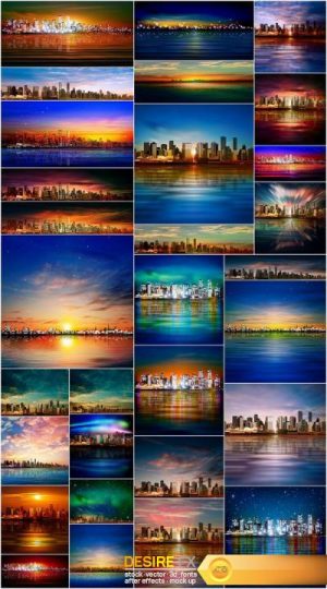 Background With Panorama City – 30xEPS Professional Vector Stock