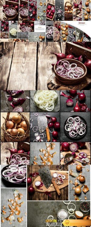 Food collage of onions #1 7X JPEG