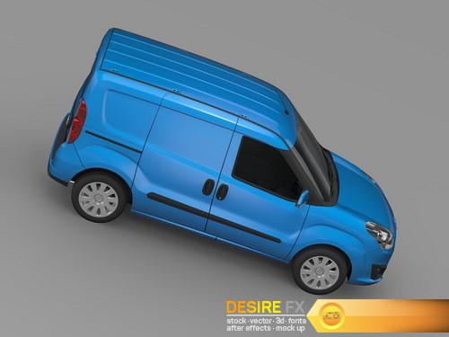 Opel Combo SWB Cargo 2015 3D Model