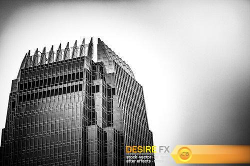 Modern office building against the overcast sky 30X JPEG