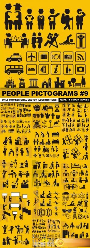 People Pictograms #9 – 25 Vector
